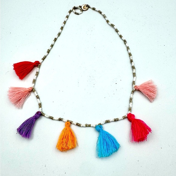 Colorful Tassel Beaded Necklace - Picture 1 of 2